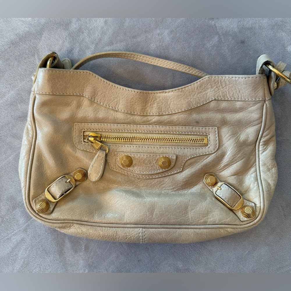 Balenciaga Motorcross Hip Crossbody Bag Cream Off White